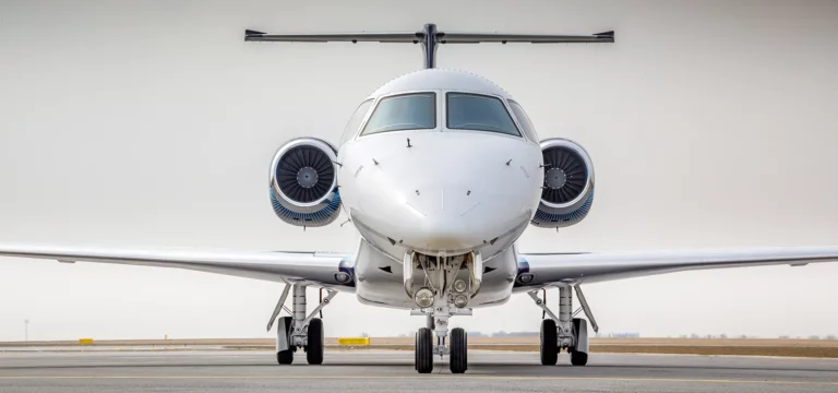 An Embraer Legacy 600 which is part of Avcon Jet's charter fleet.